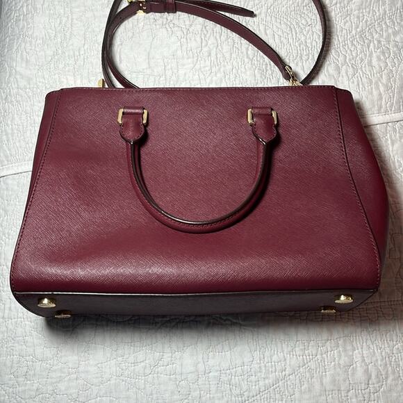 Burgundy Michael Kors Hand Bag - Picture 3 of 5